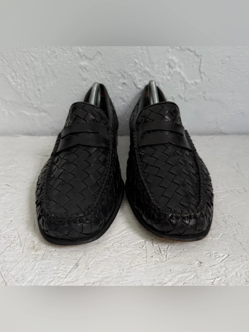 Allen Edmonds Capri Black Woven Leather Men’s Size 7 D Made in Italy